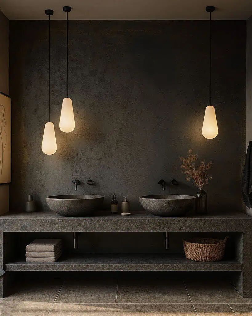 Iron Black Porcelain Bathroom Vanity