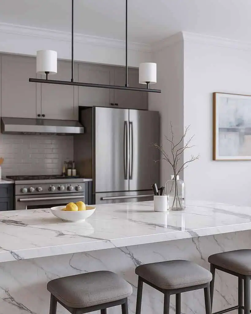 Statuario Classico Porcelain Kitchen Benchtop